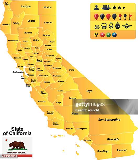 state of california - santa cruz california stock illustrations