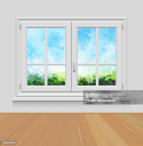 ilustraciones, imágenes clip art, dibujos animados e iconos de stock de ventana) - pestillo de ventana