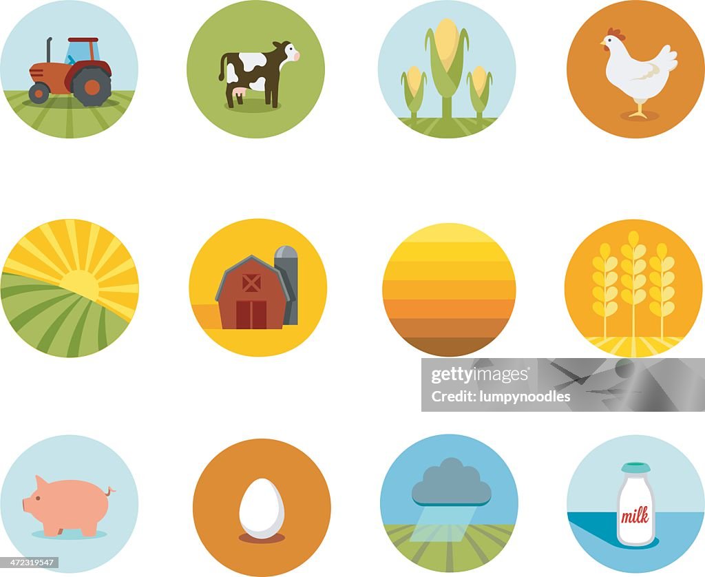 Circle Landwirtschaft Symbole