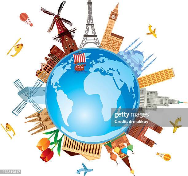 ilustrações, clipart, desenhos animados e ícones de viagem da europa - europa locais geográficos