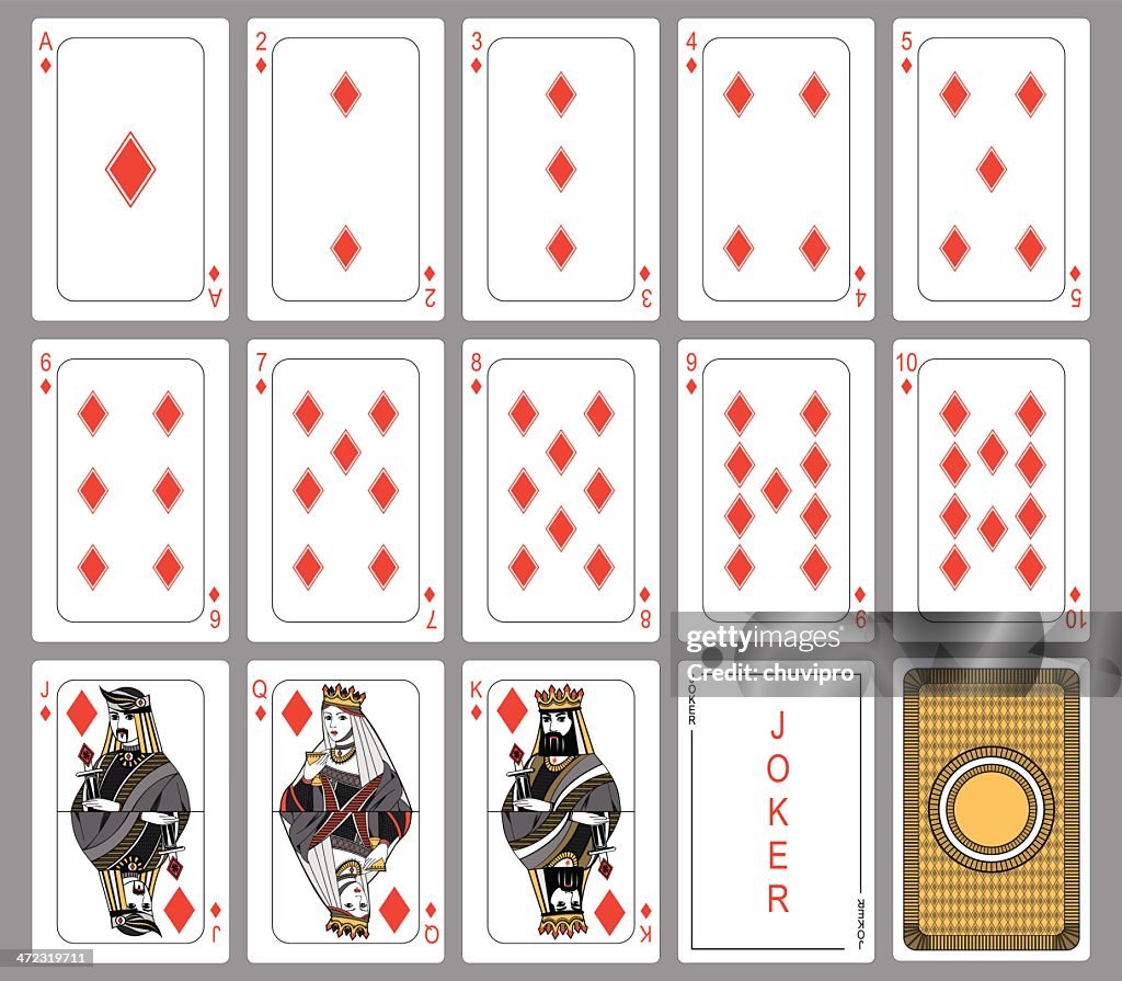 Diamond suit playing cards