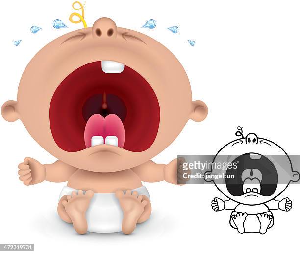 baby - cry baby cartoon stock illustrations