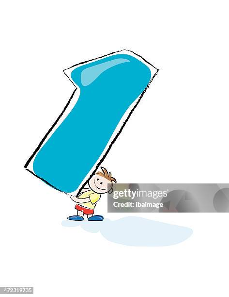 ich bin ein ziemlicher 1! - erster geburtstag stock-grafiken, -clipart, -cartoons und -symbole
