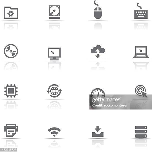 icon set, internet - old computer mouse stock illustrations