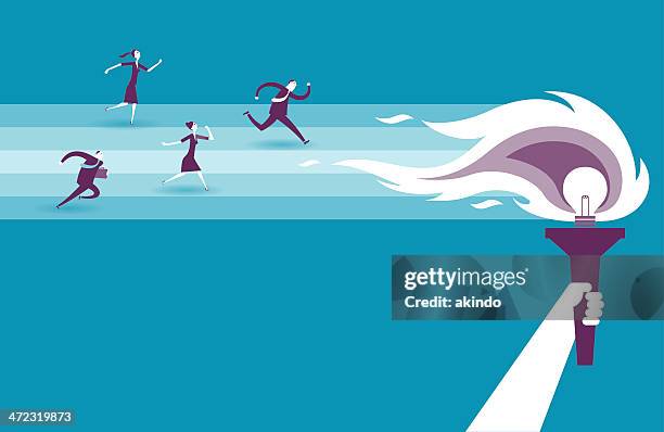 follow me - olympics stock illustrations