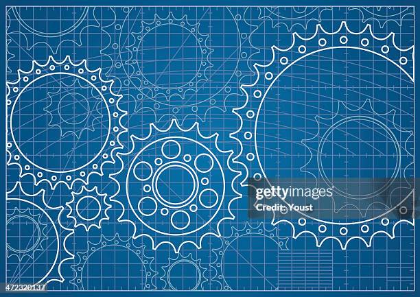 ilustraciones, imágenes clip art, dibujos animados e iconos de stock de bosquejo de engranajes - mechanical drawing engine