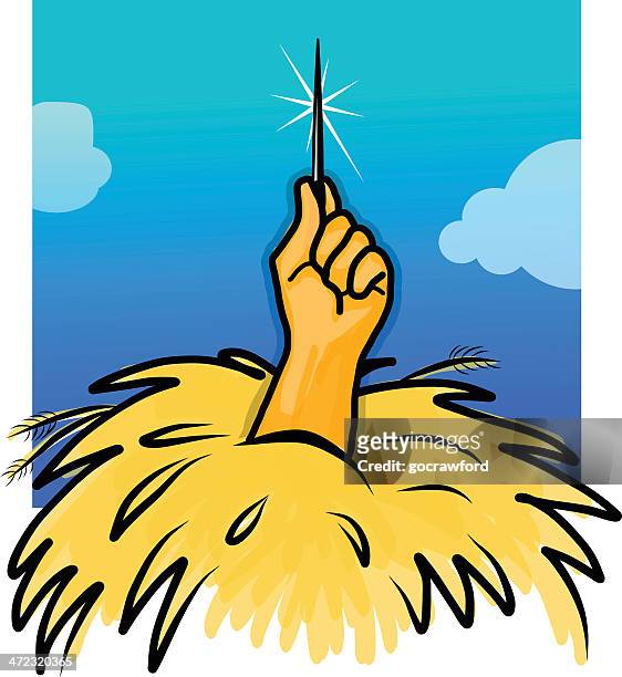 needle in a haystack - sewing needle stock illustrations