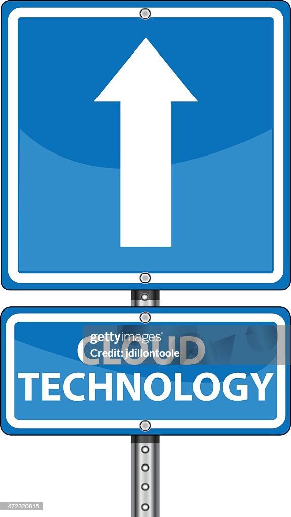 Sign Technology Image Road Sign Cloud Technology High-Res Vector Graphic - Getty Images