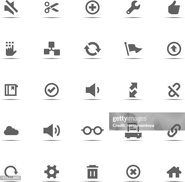 icon set, interface - bin icon stock illustrations