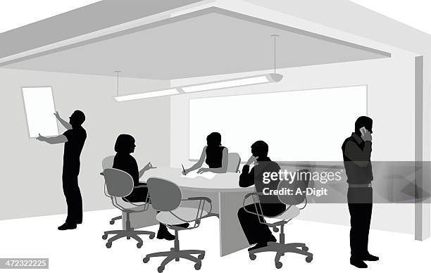 on message - meeting room stock illustrations