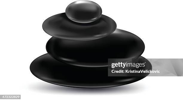 spa stone - pebbles white background stock illustrations