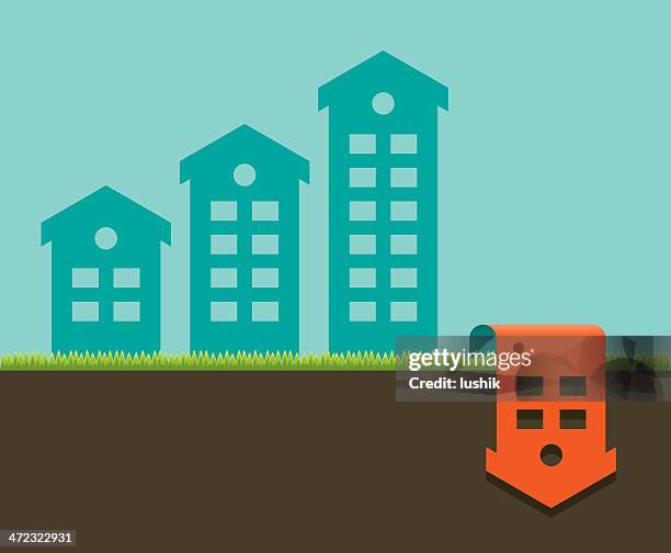 immobilien-blase - preisschild stock-grafiken, -clipart, -cartoons und -symbole