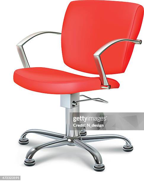 red chair - office chair stock illustrations