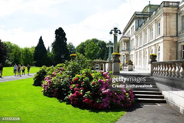 villa hügel and tourists in park - human parainfluenza virus stock pictures, royalty-free photos & images