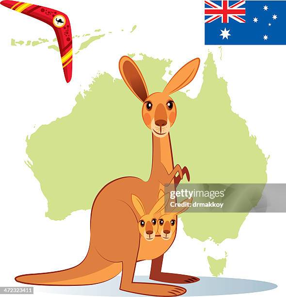 kangaroo - kangaroo stock illustrations
