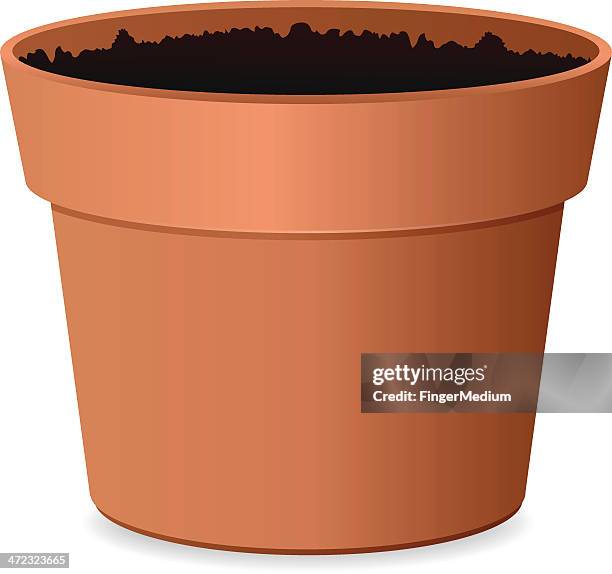 flower pot - plant pot stock illustrations