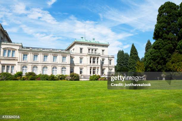 backside of villa hügel in summer - human parainfluenza virus stock pictures, royalty-free photos & images