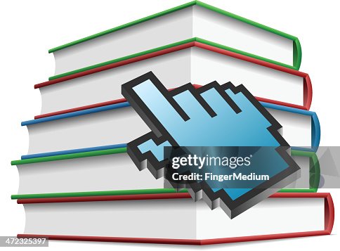 Cursor Book Books With Hand Cursor High-Res Vector Graphic - Getty Images