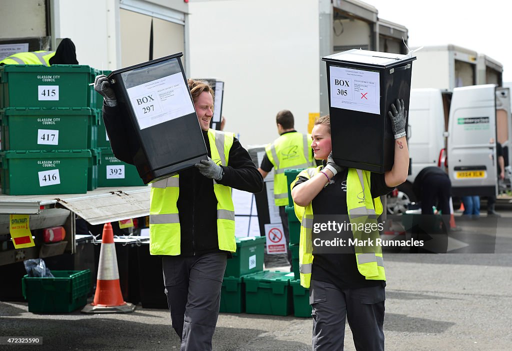 Ballot Boxes Being Picked Up For Delivery Across Scotland
