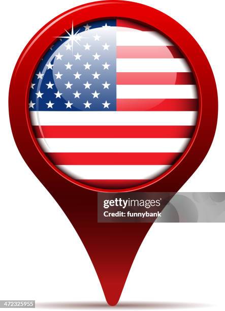 amerikanische flagge-zeigestab - information symbol stock-grafiken, -clipart, -cartoons und -symbole