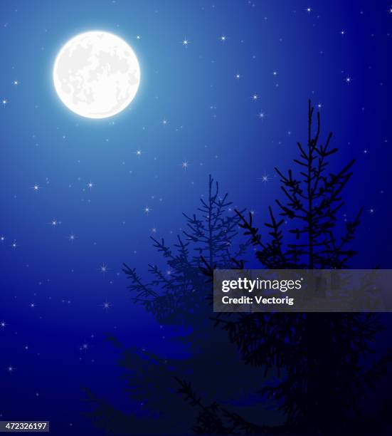 night sky background - christmas angel stock illustrations
