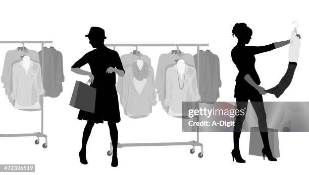 illustrazioni stock, clip art, cartoni animati e icone di tendenza di femme - femme silhouette