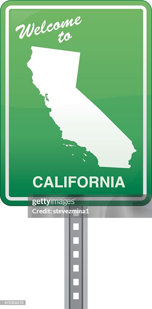 California Sign Vector California Road Sign High-Res Vector Graphic - Getty Images