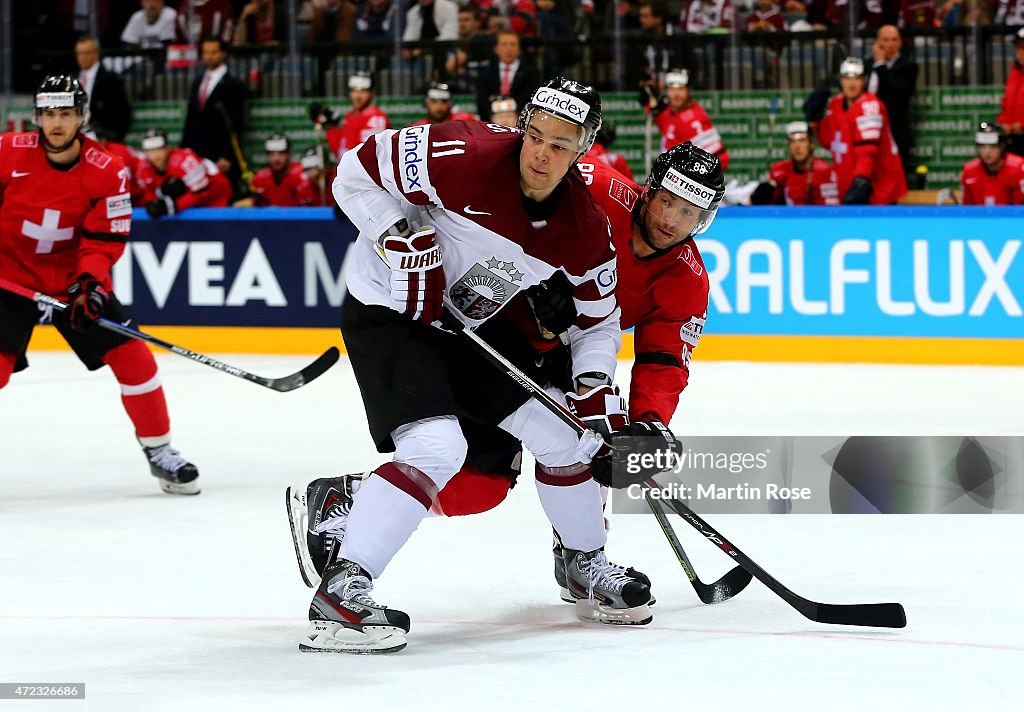 Switzerland v Latvia - 2015 IIHF Ice Hockey World Championship