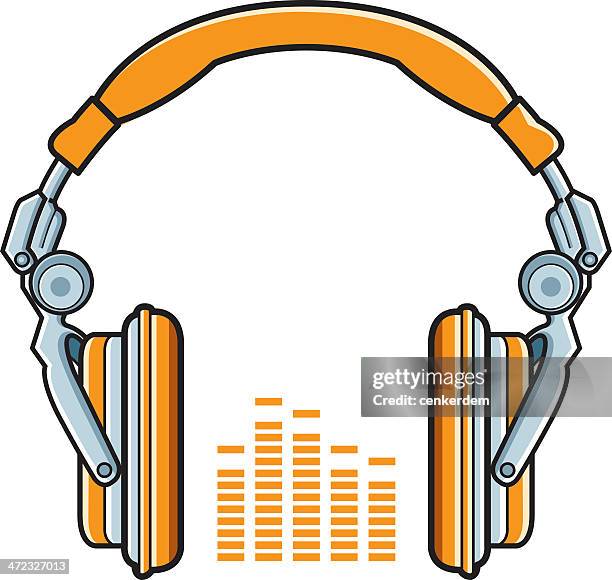 futuristic headphones - funky stock illustrations