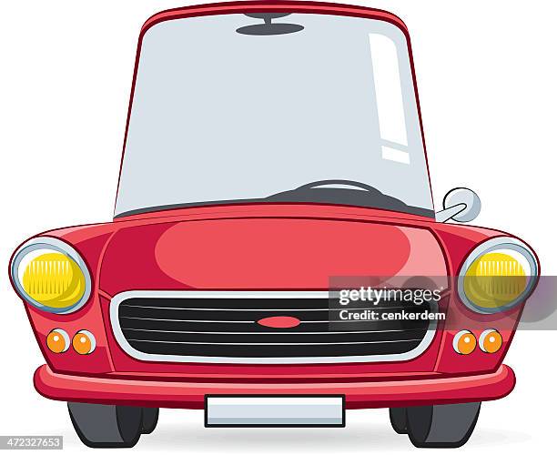 retro car - cartoon car stock illustrations