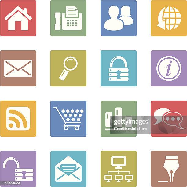 web icons - postage machine stock illustrations