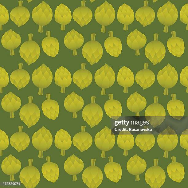 artichoke pattern - artichoke pattern stock illustrations