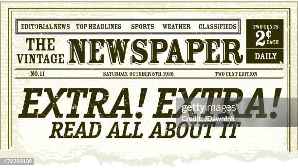 Vintage Newspaper Clipping Design High-Res Vector Graphic - Getty