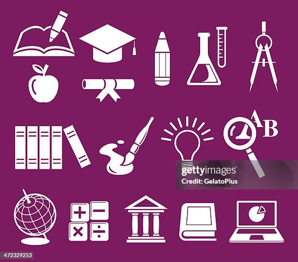 education icons - mathematics formula stock illustrations