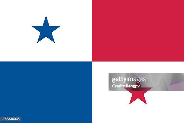 ilustraciones, imágenes clip art, dibujos animados e iconos de stock de bandera de panamá - bandera