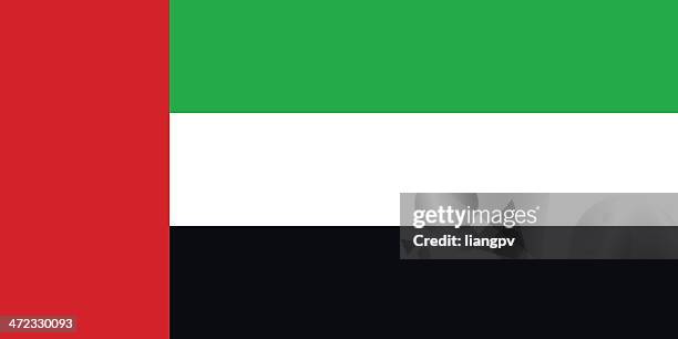 large image of the united arab emirates flag - uae flag stock illustrations