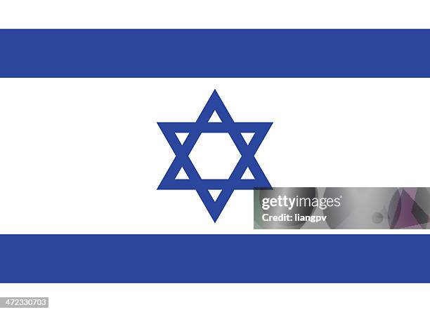 stockillustraties, clipart, cartoons en iconen met flag of israel - israëlische vlag