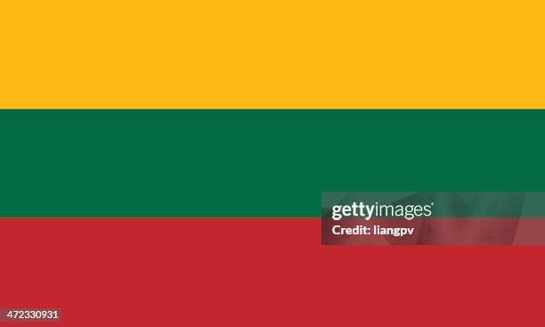 ilustraciones, imágenes clip art, dibujos animados e iconos de stock de bandera de lituania - bandera lituana