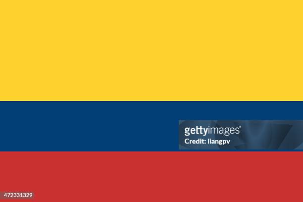 yellow, blue, and red striped colombian flag - colombia stock illustrations