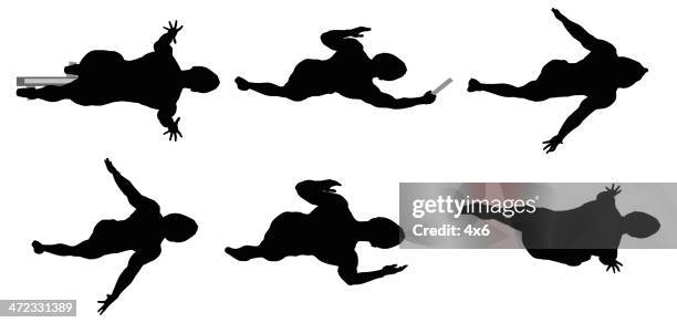 track and field athlete in action - relay race start line stock illustrations