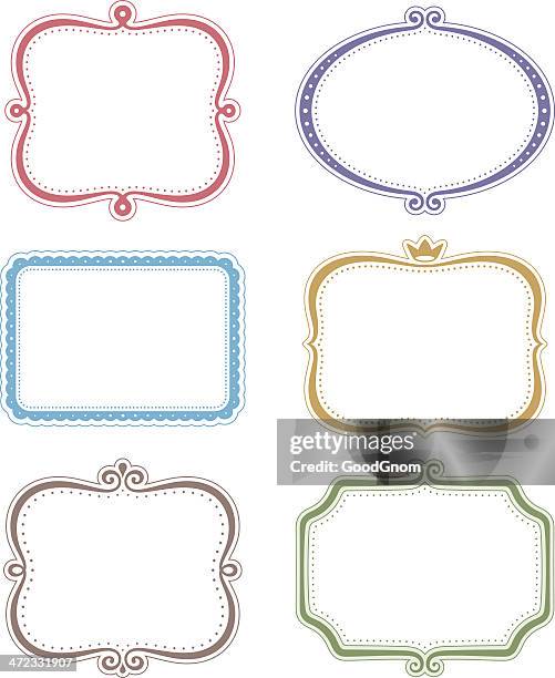 decorative frames set - bookplate stock illustrations