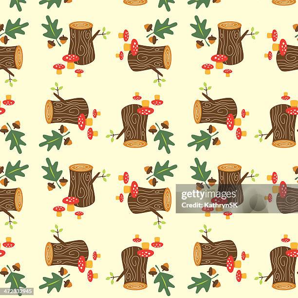 woodland pattern - kathrynsk stock illustrations