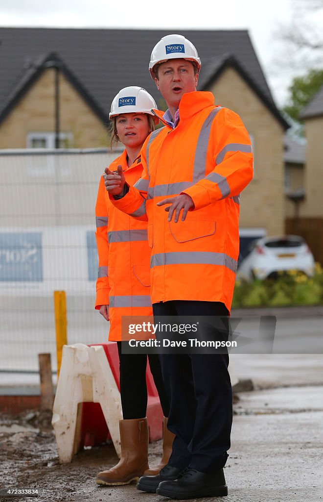 David Cameron Campaigns On Final Day Of Election