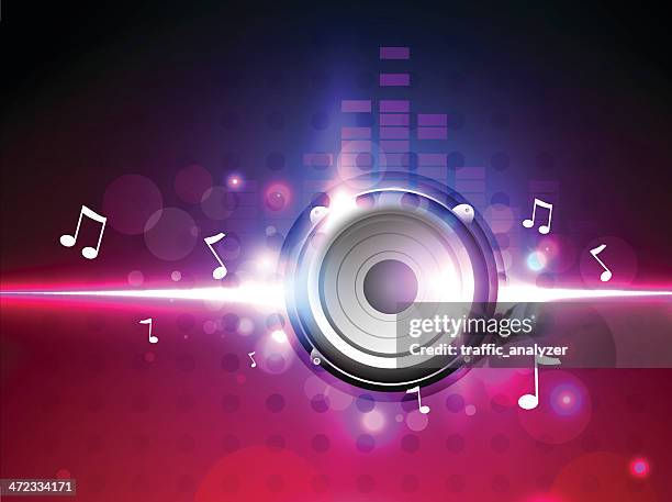 music background - music speaker stock illustrations