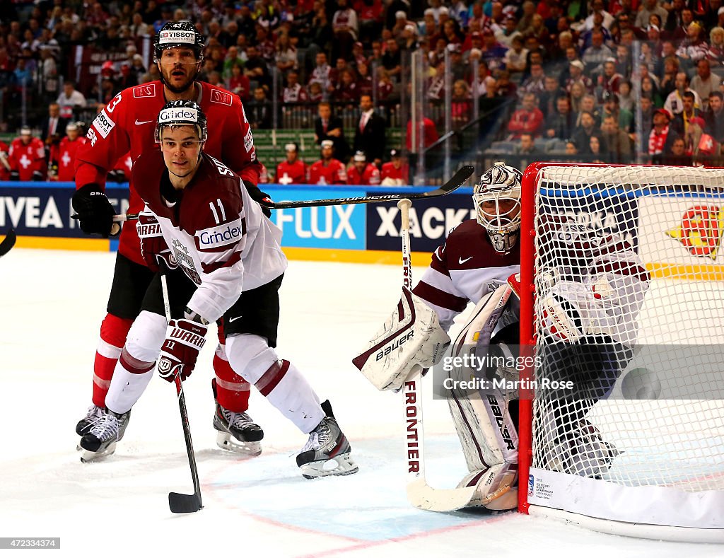 Switzerland v Latvia - 2015 IIHF Ice Hockey World Championship