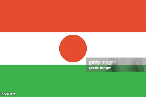 flagge von niger - niger stock-grafiken, -clipart, -cartoons und -symbole