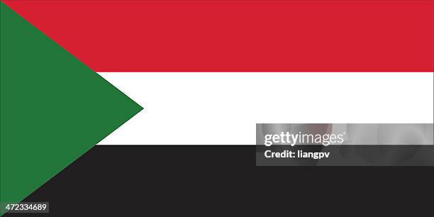 ilustrações, clipart, desenhos animados e ícones de bandeira do sudão - sudão