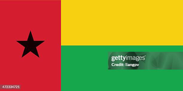 flagge von guinea-bissau - guinea-bissau stock-grafiken, -clipart, -cartoons und -symbole