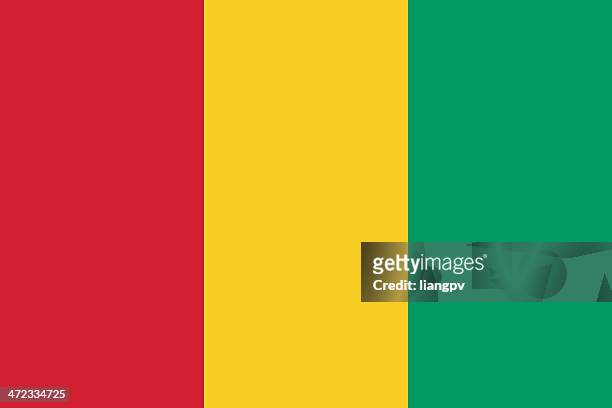 flag of guinea - guinea stock illustrations