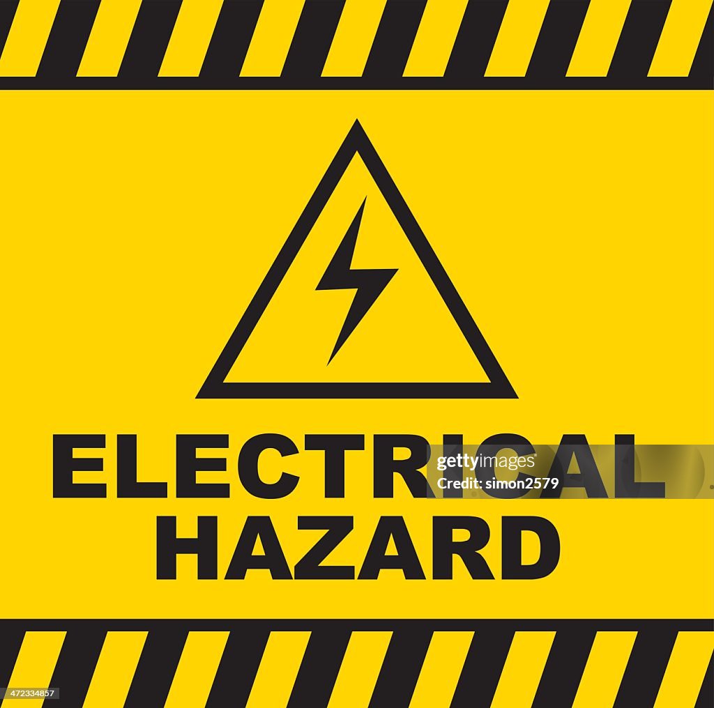 Electrical Hazard warning sign